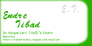 endre tibad business card